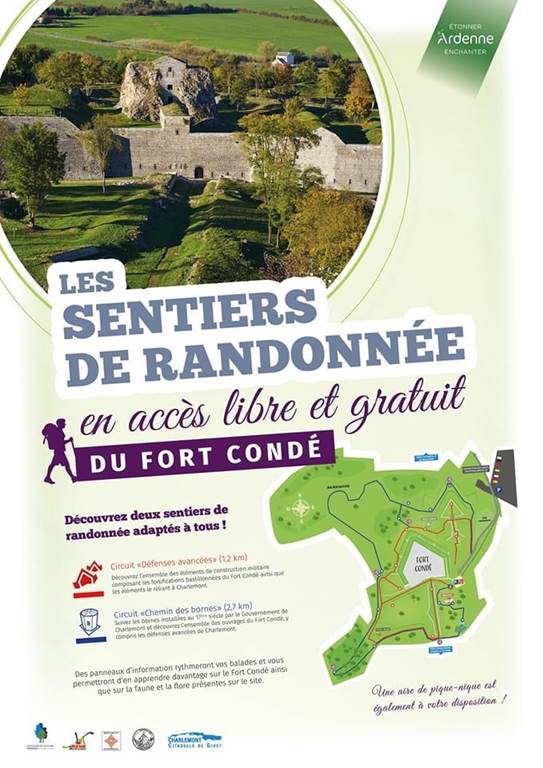 Fort Condé : Le sentier des bornes  France Grand Est Ardennes Givet 08600