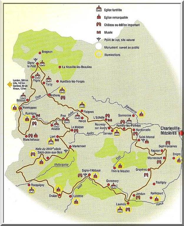 ROUTE DES EGLISES FORTIFIEES DE THIERACHE - ROUVROY SUR AUDRY  France Grand Est Ardennes Rouvroy-sur-Audry 08150