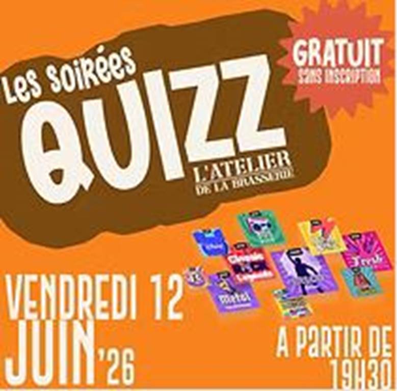 Soirée Quizz à l'Atelier de la Brasserie — visuel événement