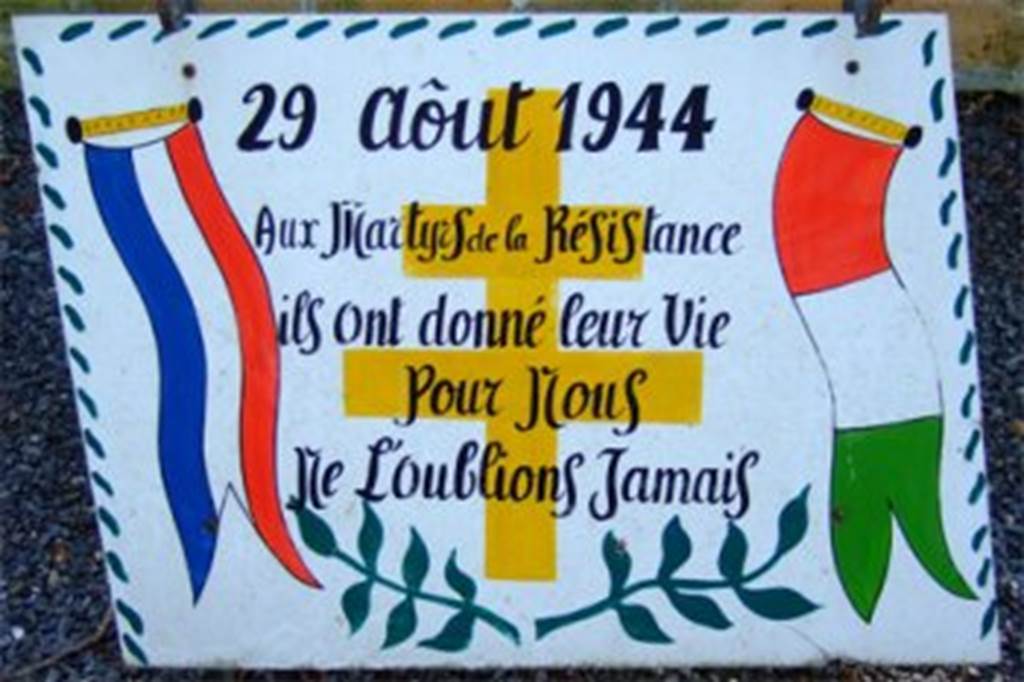 Bois de la Rosière - Résistance 2ème guerre mondiale, Tournes