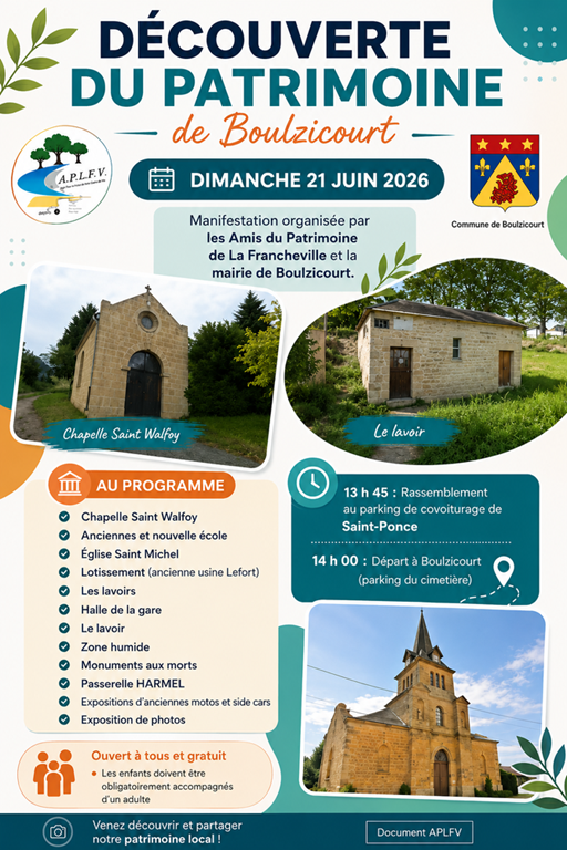 Découverte du patrimoine de Boulzicourt