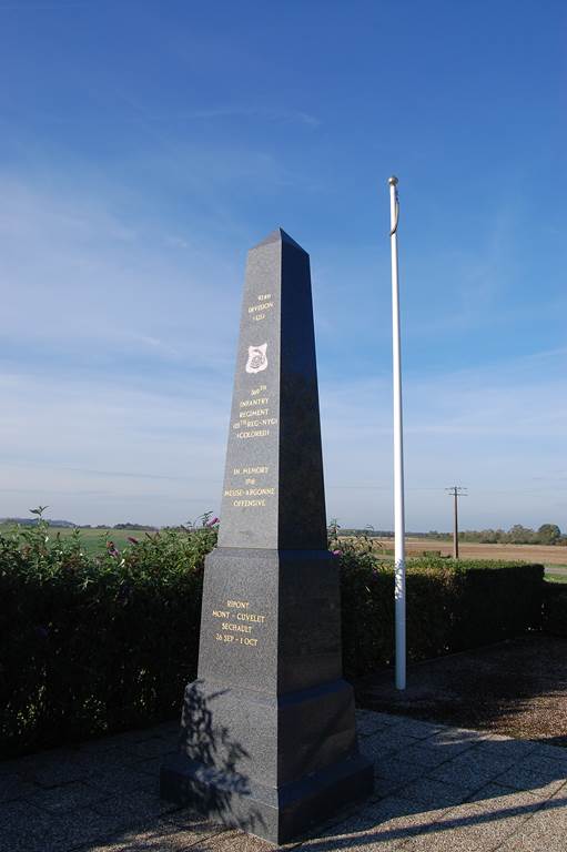 Monument américain du 369ème RI et du 15ème RI de couleur  France Grand Est Ardennes Séchault 08250