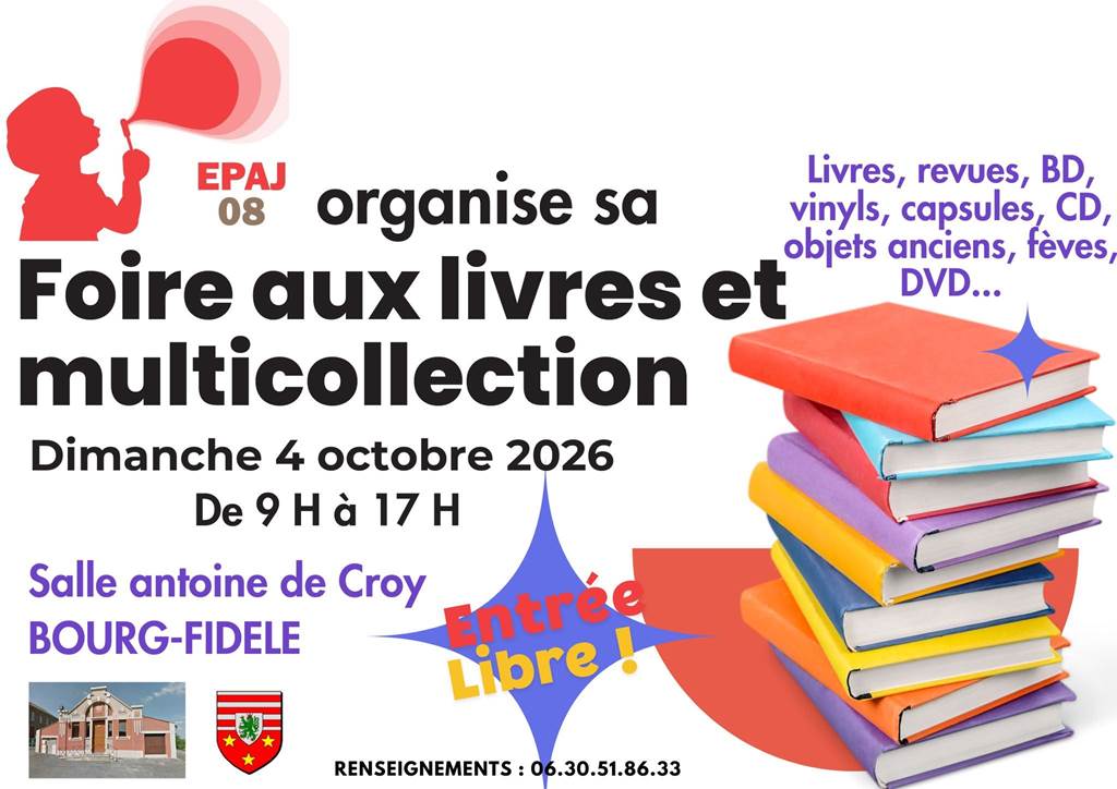 Foire aux livres et multicollection — visuel événement