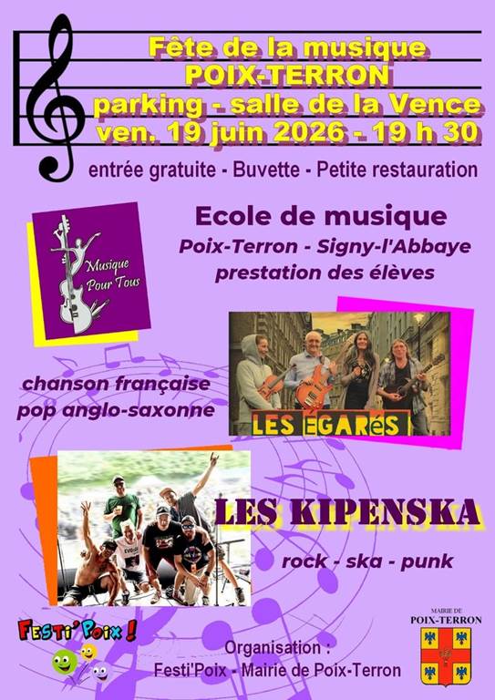 Fête de la musique - Poix Terron — visuel événement