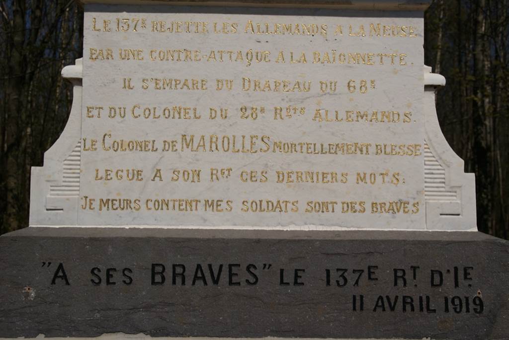 Stèle du colonel de Marolles, Noyers-Pont-Maugis - photo 2