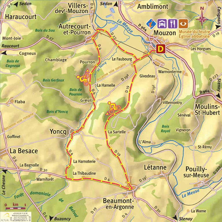 Cyclotourisme - Les Routes de l'Histoire  France Grand Est Ardennes Mouzon 08210