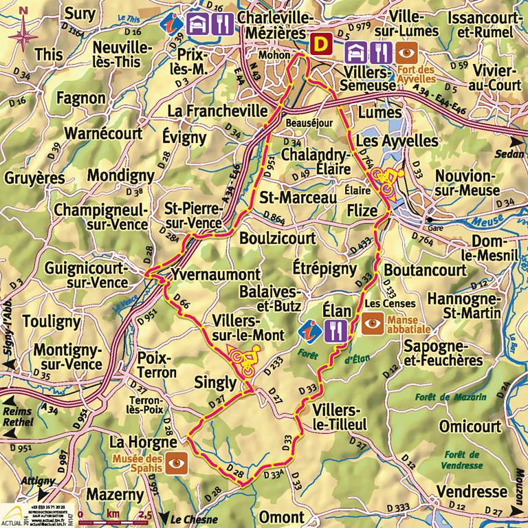 Balade à vélo: Entre Pays des Sources et Crêtes  France Grand Est Ardennes Charleville-Mézières 08000