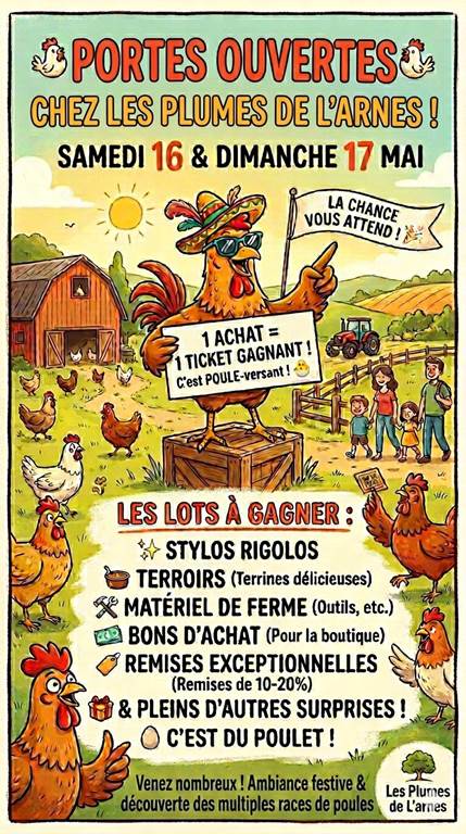 Portes ouvertes chez les Plumes de l'Arnes — visuel événement