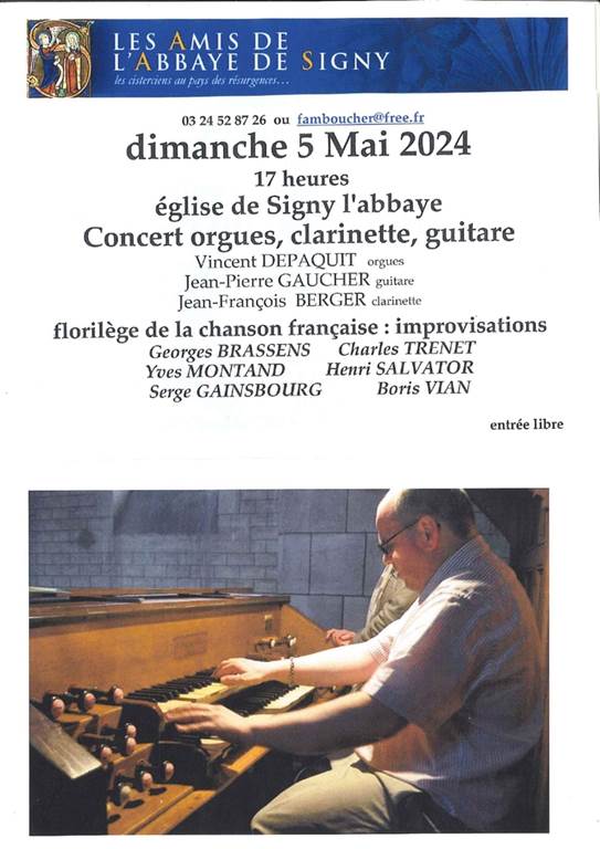 Concert d'orgue, clarinette et guitare null France null null null null