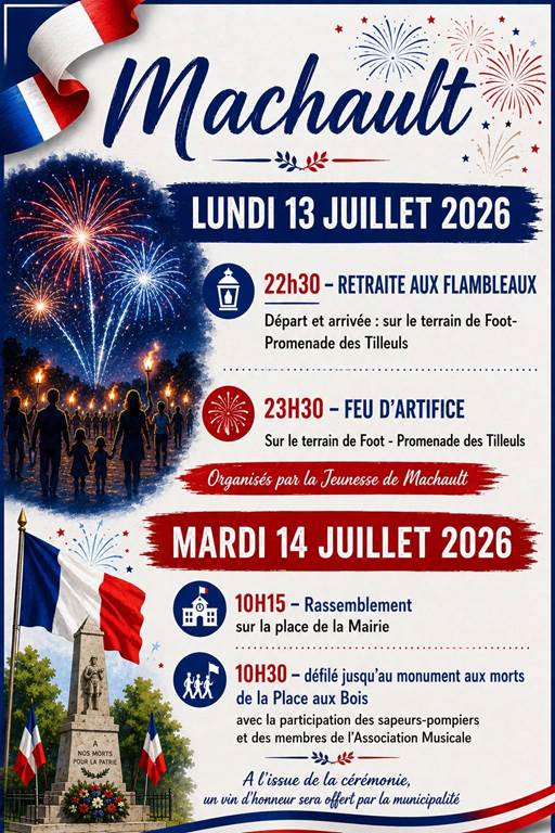 Feu d'artifice à Machault