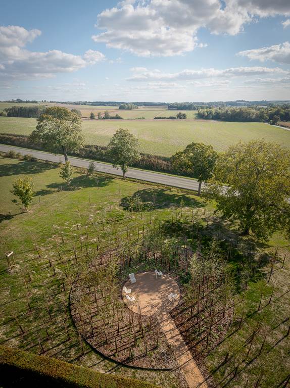 Brouillard blanc, le Jardin de la Paix tchèque et slovaque, Vouziers