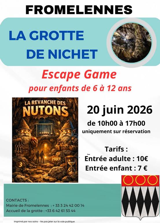 Escape Game à la grotte de Nichet, Fromelennes