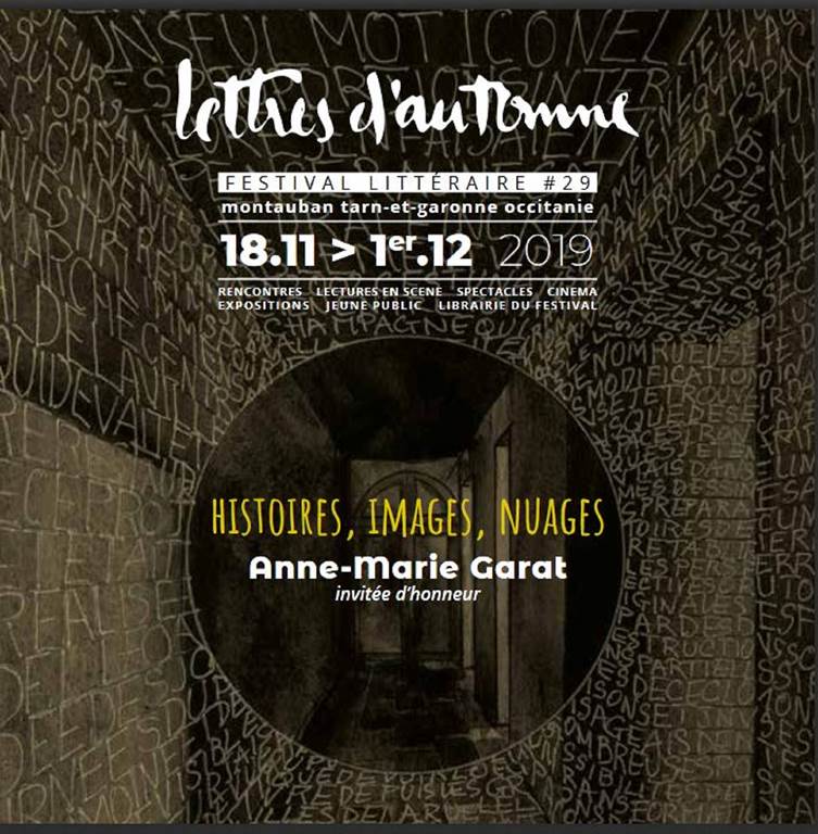 29ème festival Lettres d'Automne du 18 novembre au 1er décembre 2019
