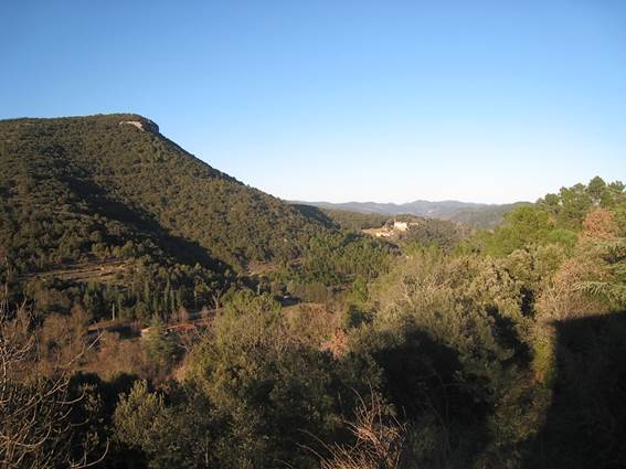 Gite La Clede location Anduze Gard vue vallee monastere