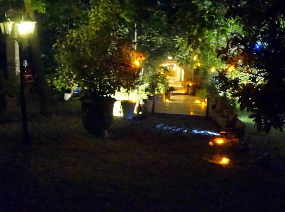 Gite La Magnanerie Anduze location Gard jardin de nuit
