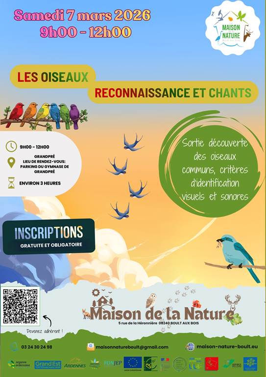 Les oiseaux, reconnaissance et chants