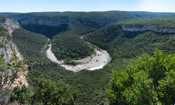 La réserve naturelle des gorges de l'Ardèche