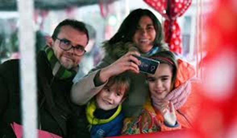 a bord du petit train de noel