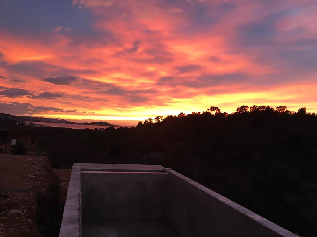 Coucher  de Soleil  sur la mer, vu de la Terrasse