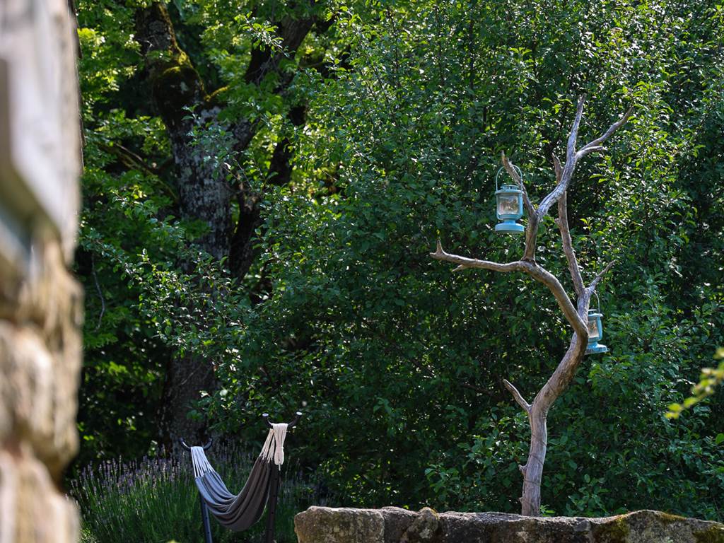 Détail déco de la terrasse du gîte Margoule