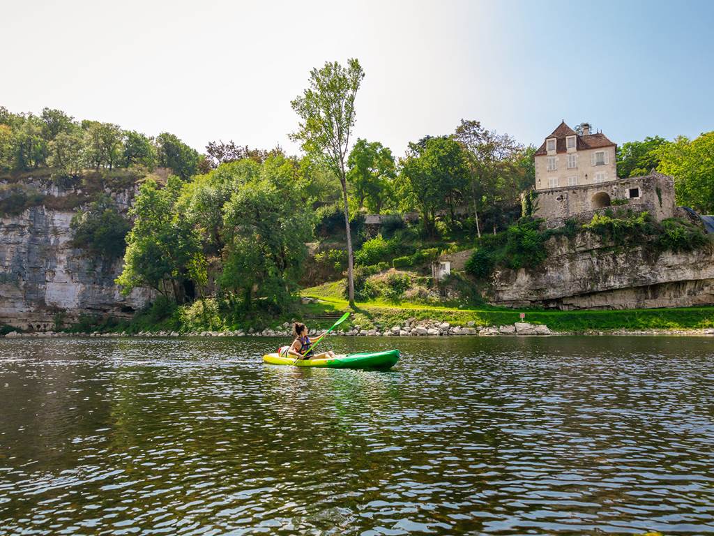 Point de vue de la rivière en kayak monoplace - Safaraid Dordogne