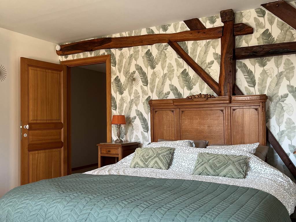 chambre verte lit king size