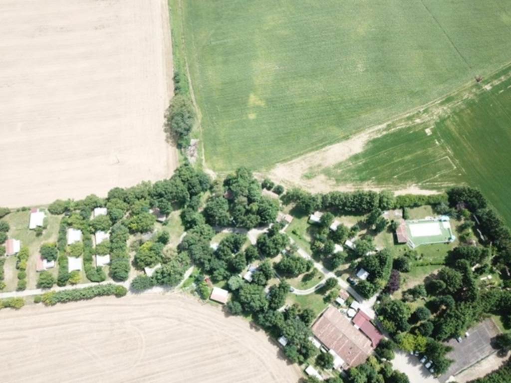 Vue aérienne du camping
