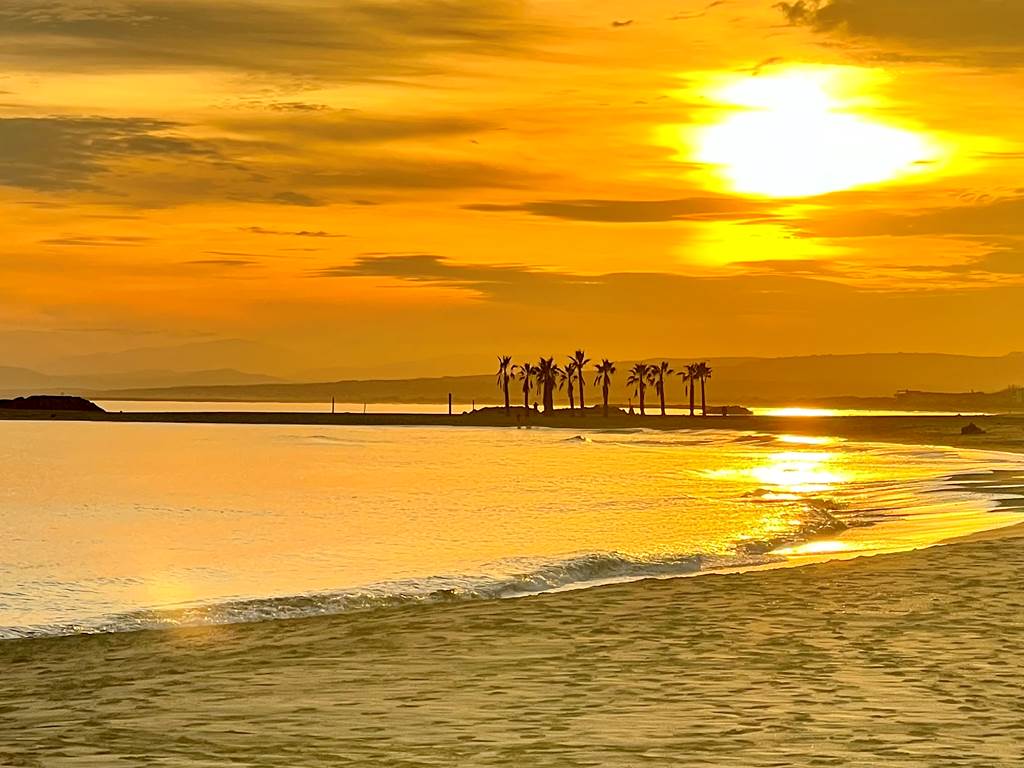 Coucher de soleil depuis la plage de Valras