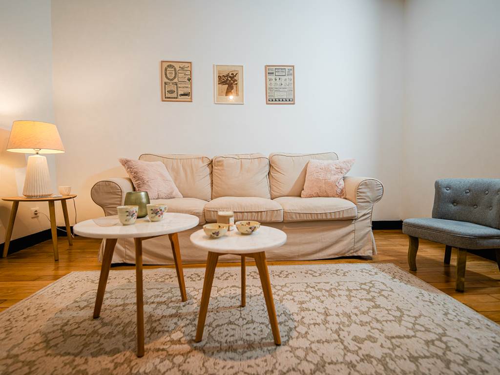 Salon chaleureux et cosy