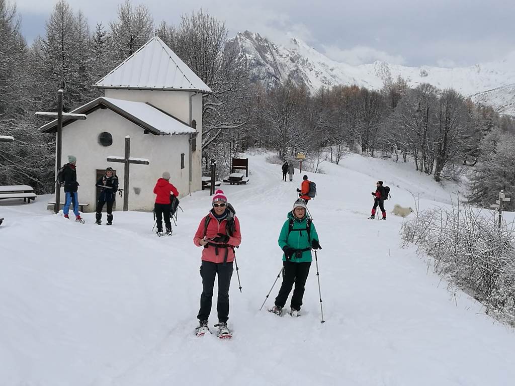 Les 3 croix en raquette entre Valloire et Valmeinier