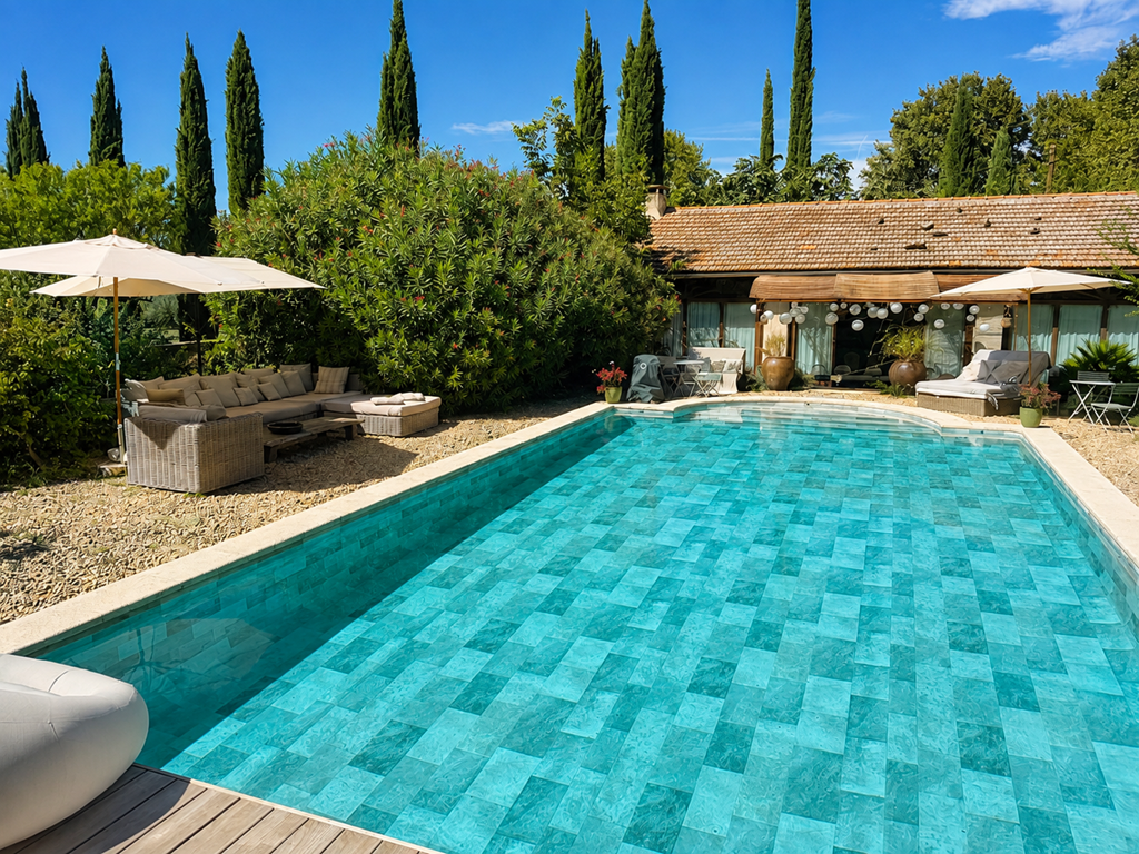 La Piscine du Mas, au coeur d'un écrin de verdure