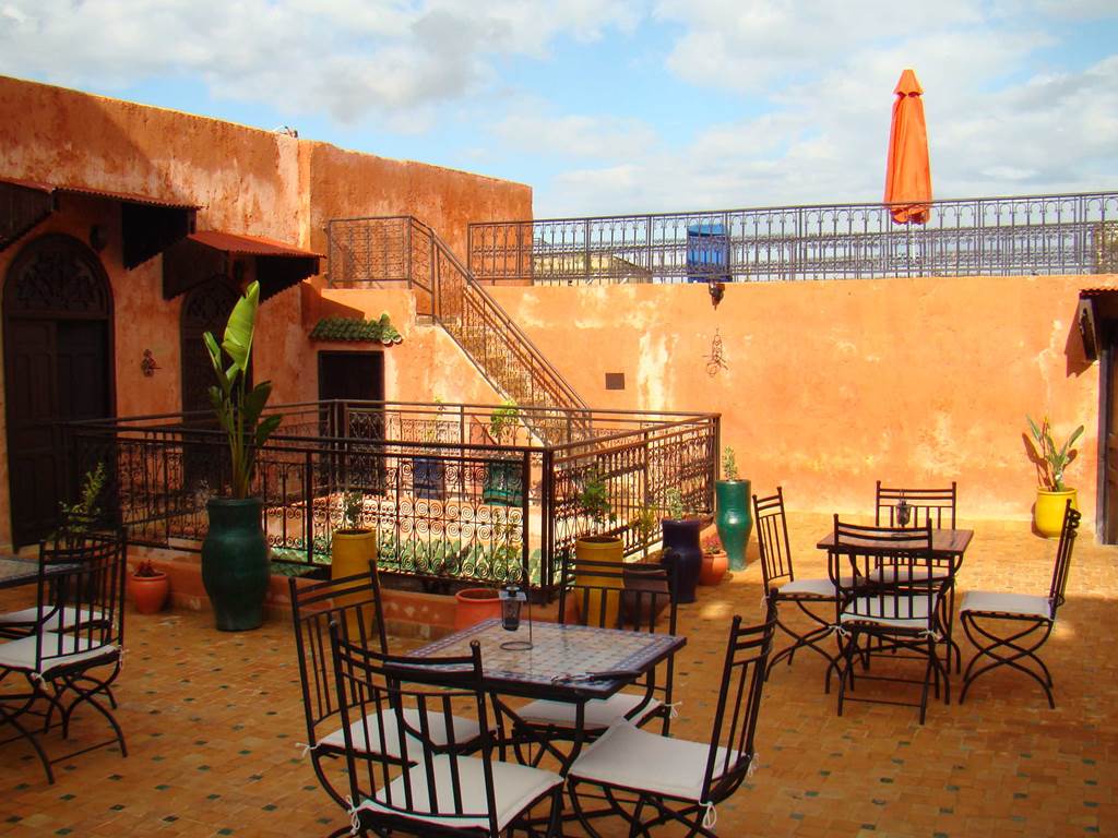 La terrasse du riad Menthe et Citron à Meknès
