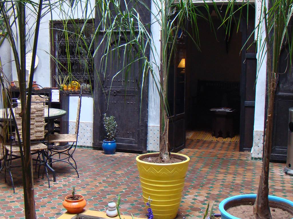 Le patio du riad Menthe et Citron à Meknès