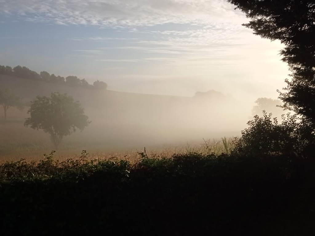 lever du jour terrasse Le Mais