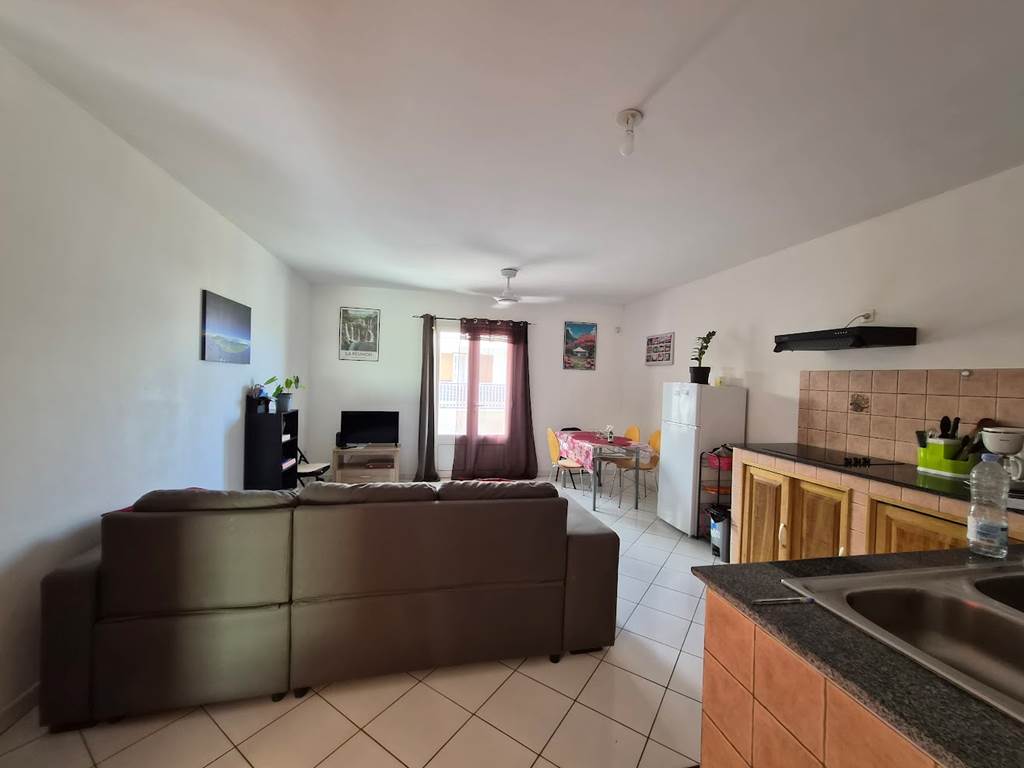 T2 Escale Sudiste , séjour, salon, ventilateur plafond