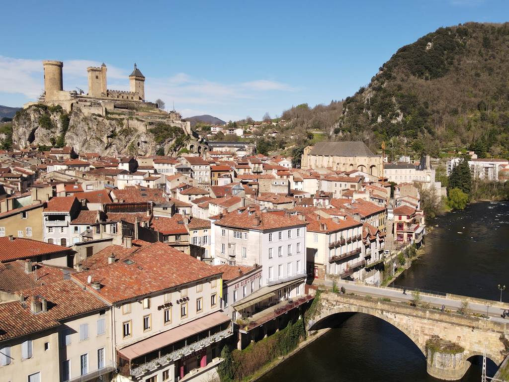 Vue Ariège et pont vieux