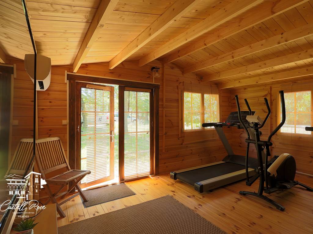 Sport sur machines, grand écran et climatisation