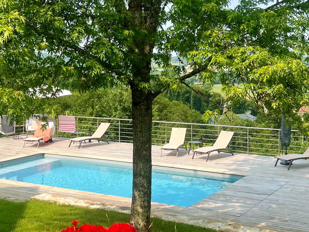 Vue de la terrasse du Gîte La Blanchie Haute