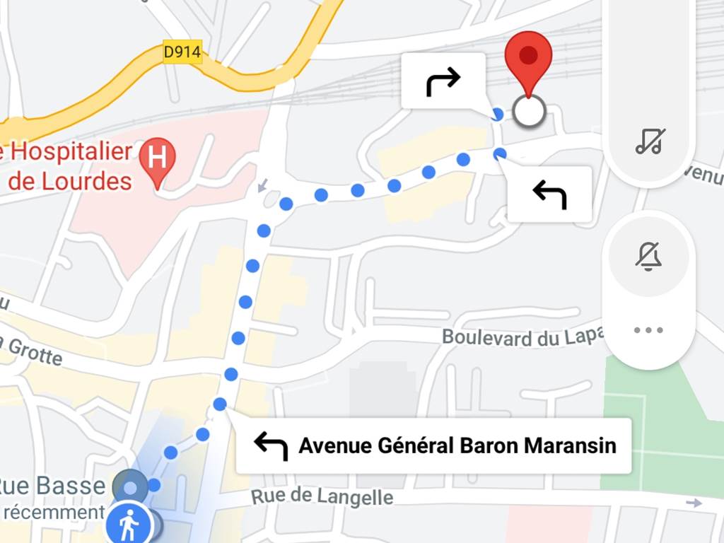 la gare SNCF de Lourdes a 9 min a pied