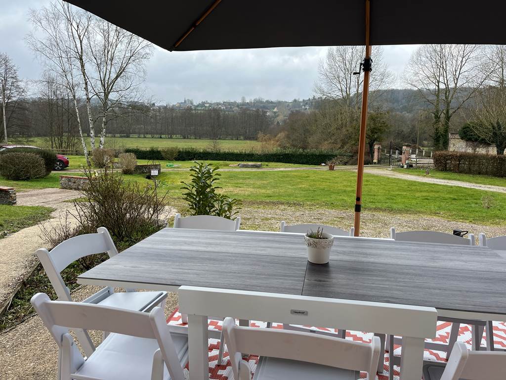 VUE DE LA TERRASSE du gîte "le point de vie"