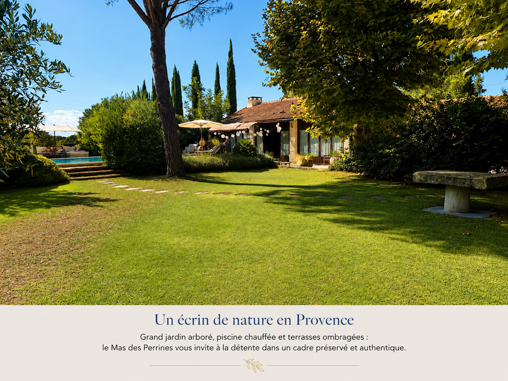 Un écrin de verdure au coeur de la Provence, entre jardin, piscine et espaces de détente