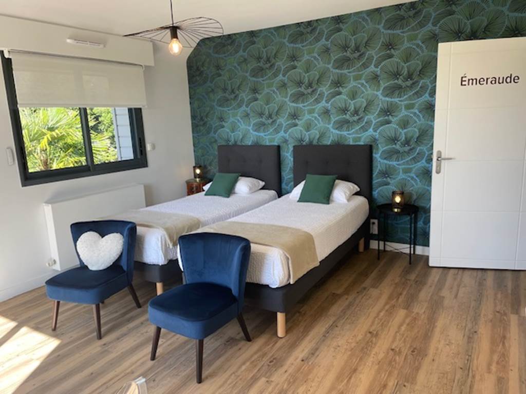 Chambre Emeraude lits séparés