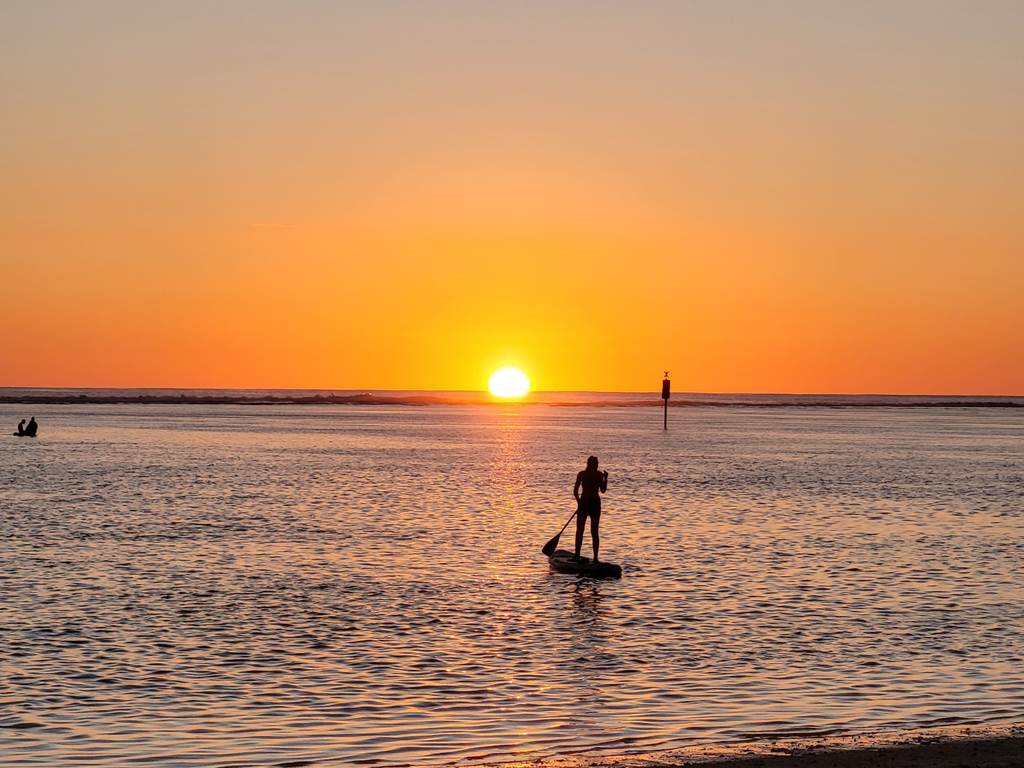 coucher de soleil à Trou d'eau