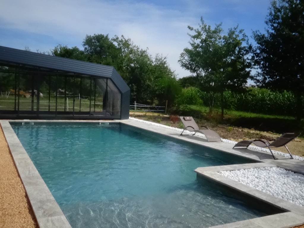 La grange de pachon - la piscine version ouverte