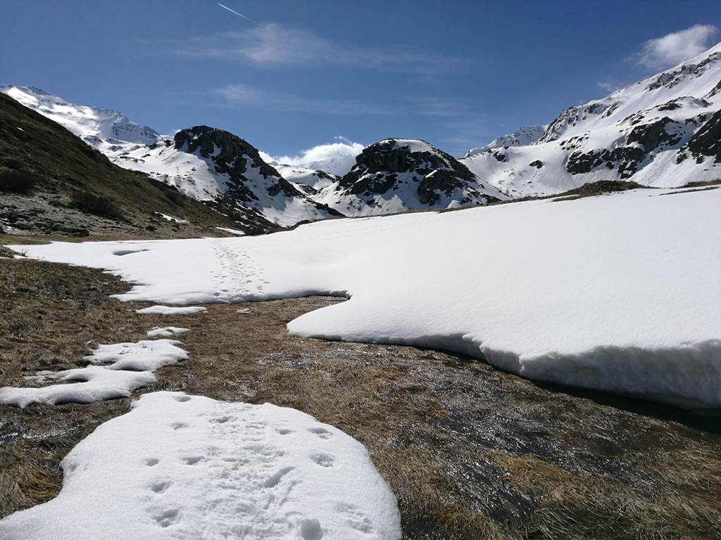 En allant au refuge de Terre Rouge