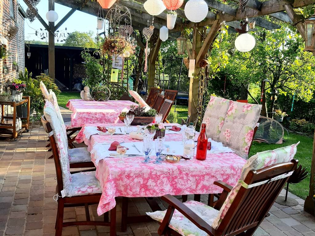 Table d'hôtes en terrasse
