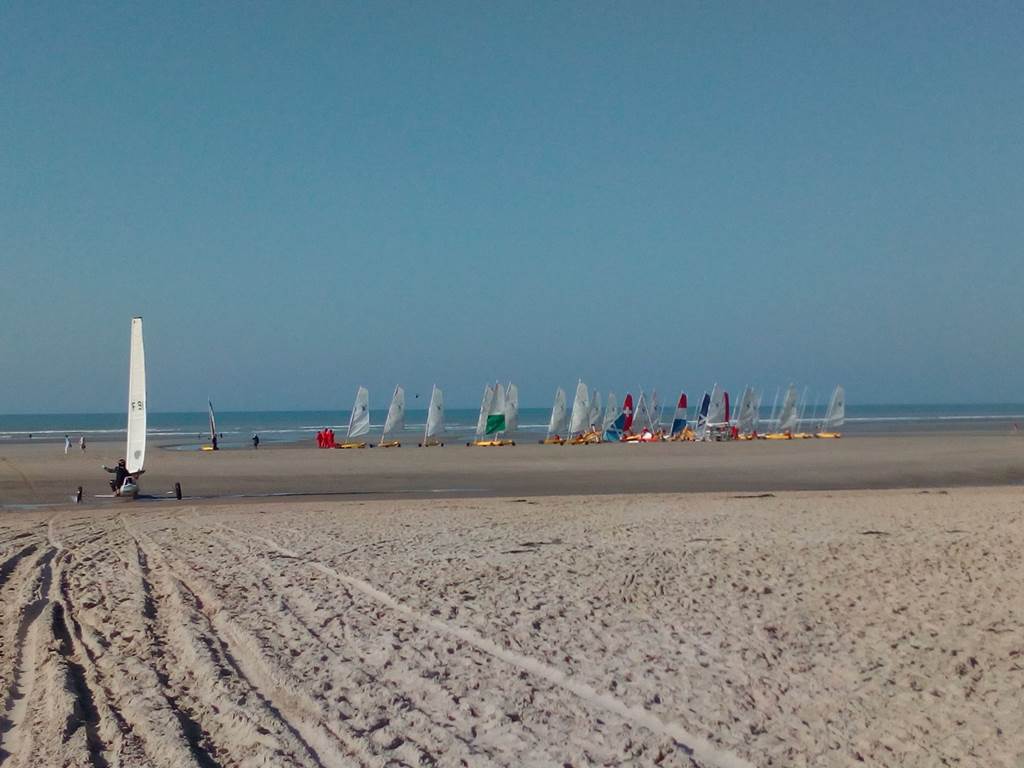 Char à voile sur la plage
