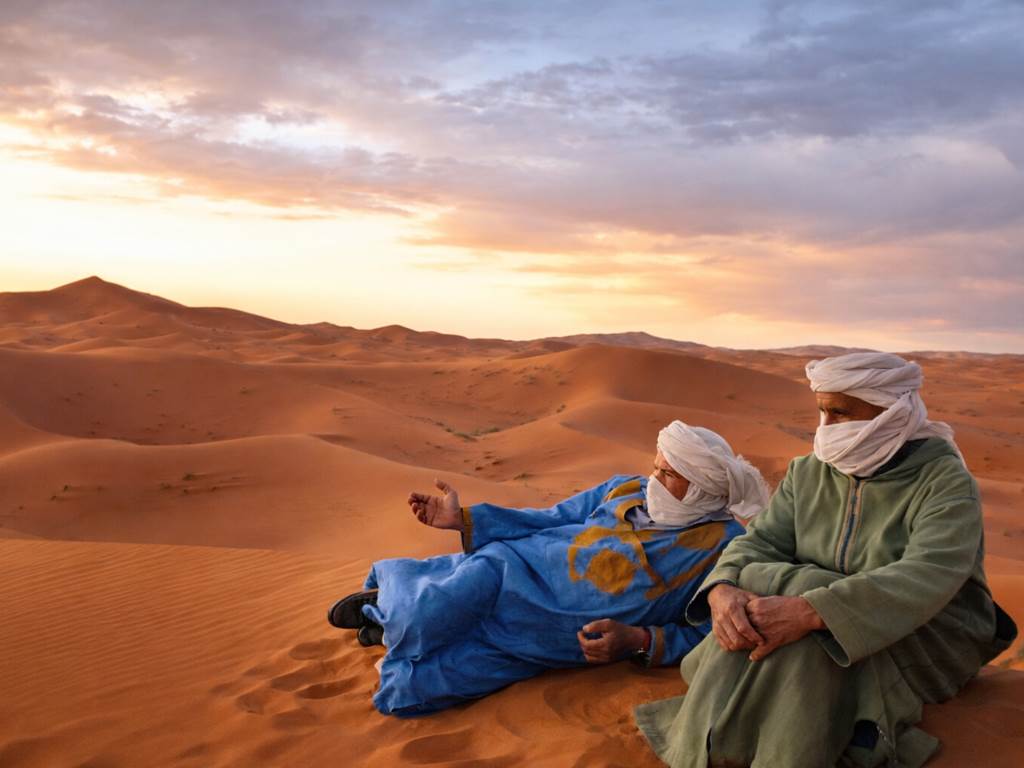 Une pause au milieu des dunes