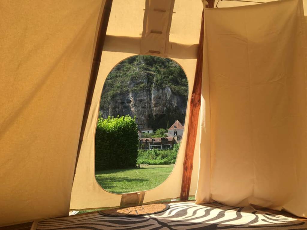 La vue depuis l'un de nos Tipi traditionnels