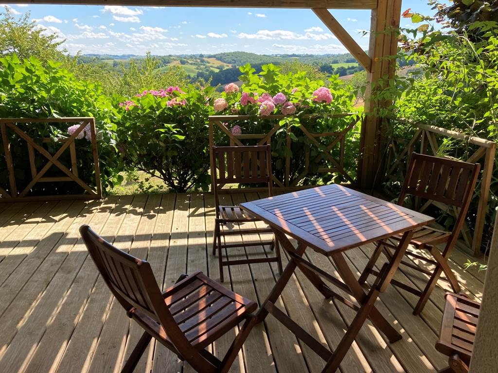 Terrasse de la chambre PEYRUSSE